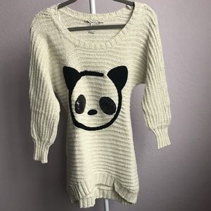 panda cream sweater